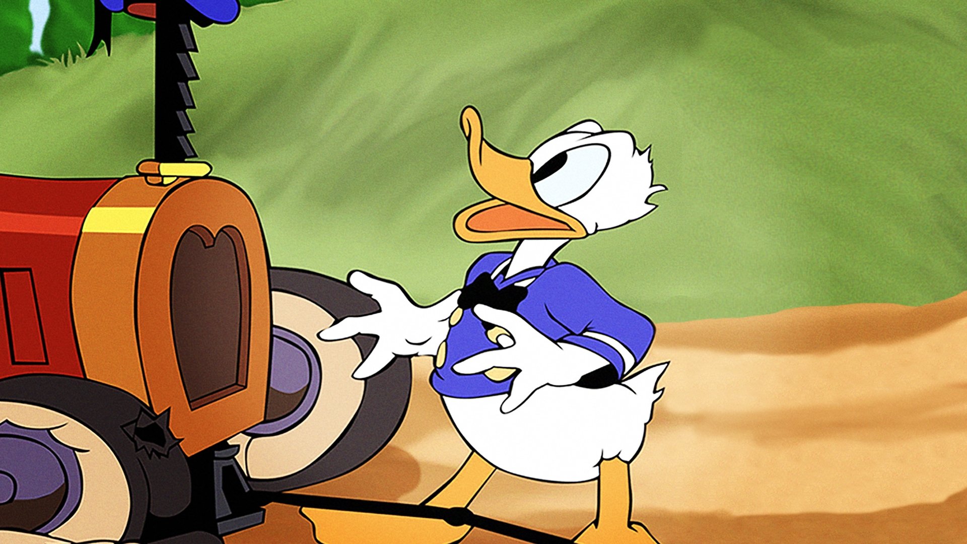 Donald's Tire Trouble Background
