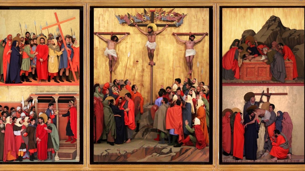 Maestà, The Passion of the Christ Background