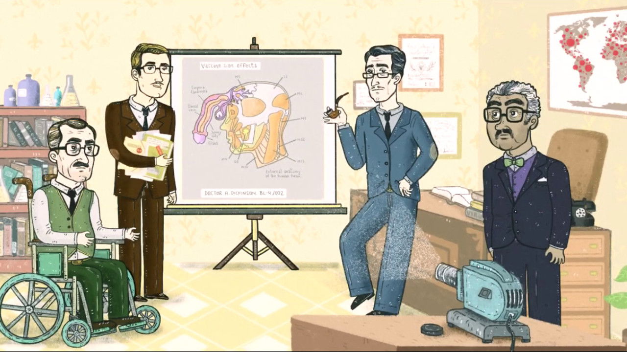 La increíble vacuna del doctor Dickinson Background