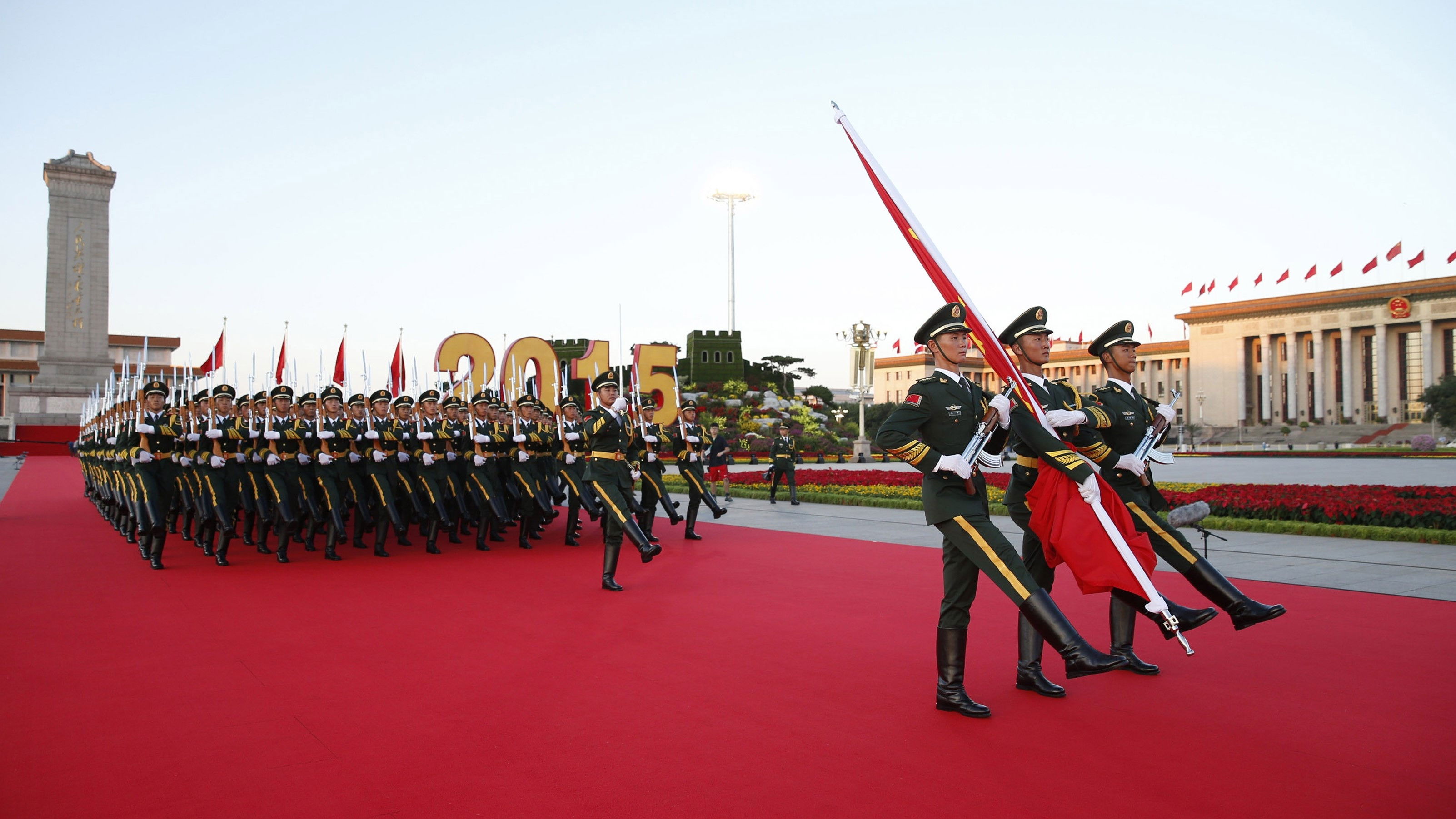 The China's Parade Marking 70th Anniversary of WWⅡ Victory Background