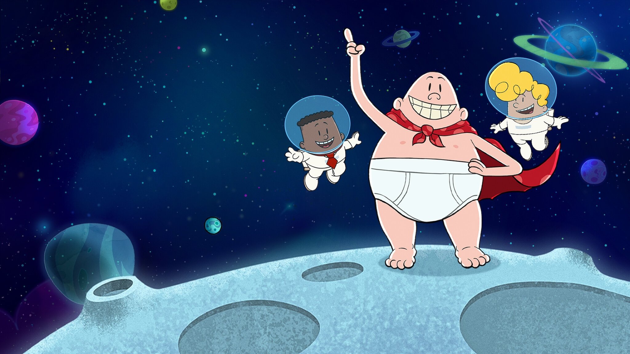 The Epic Tales of Captain Underpants in Space Background