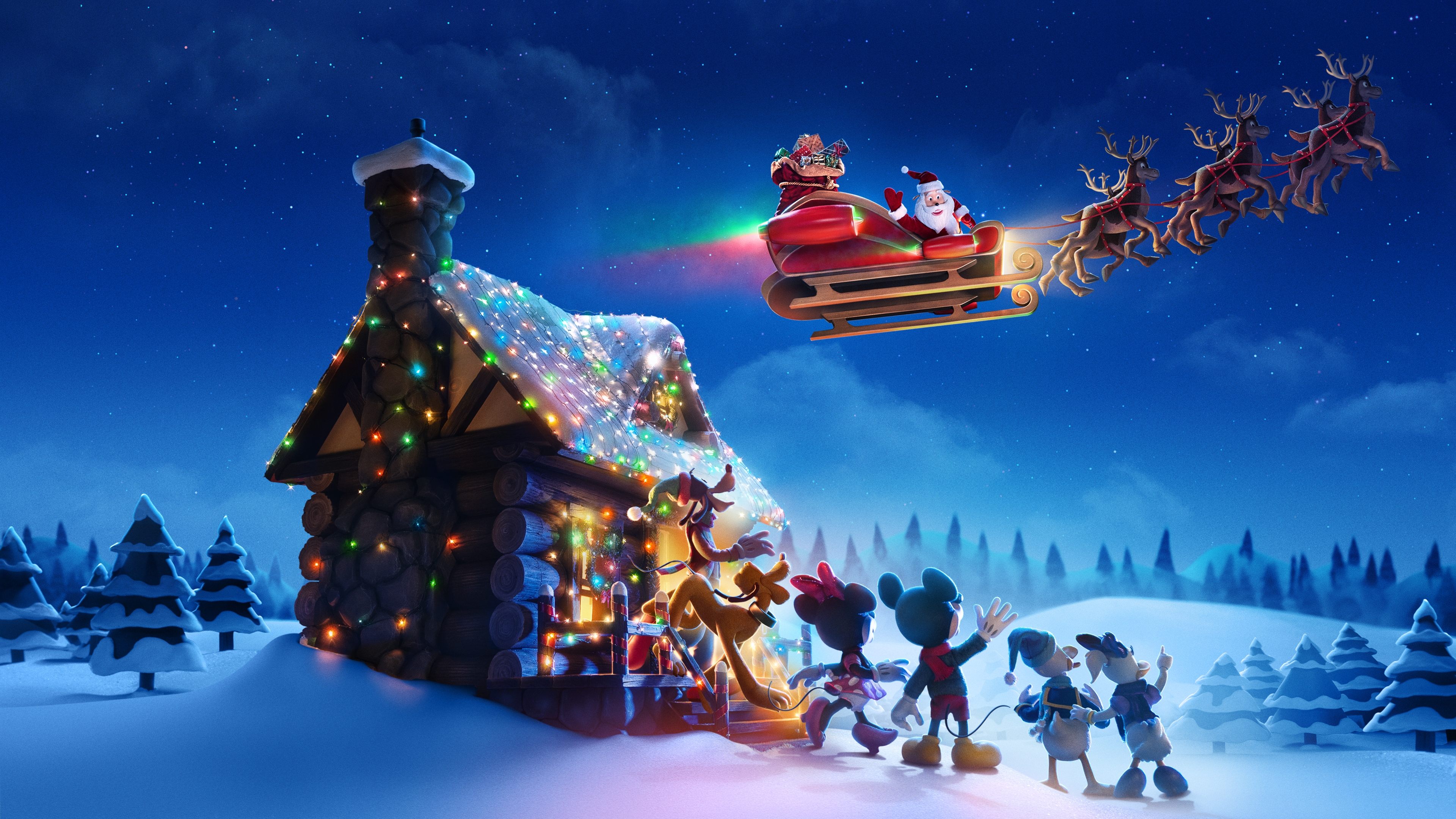 Mickey Saves Christmas Background