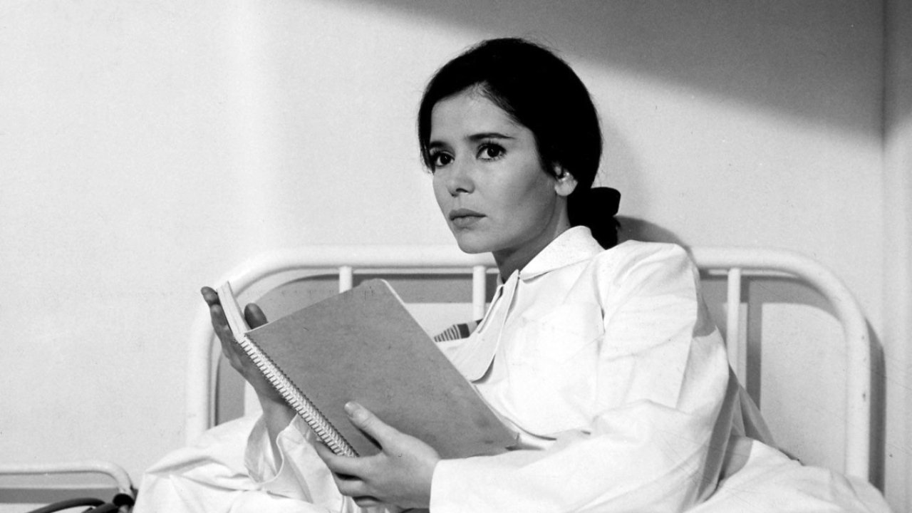 A Woman in White Background