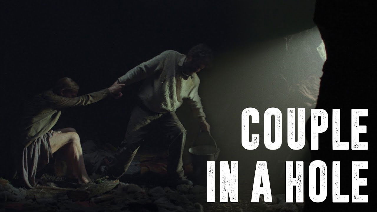 Couple in a Hole Background