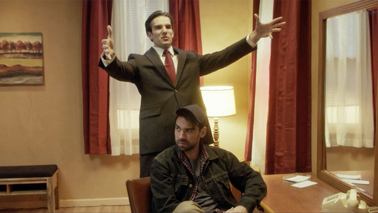 Gun and a Hotel Bible Background