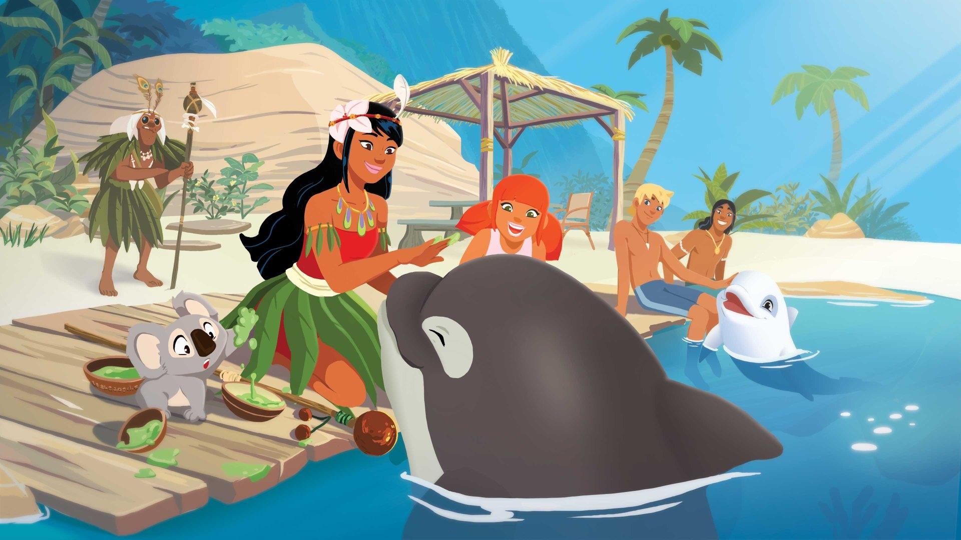 Zoom the White Dolphin Background