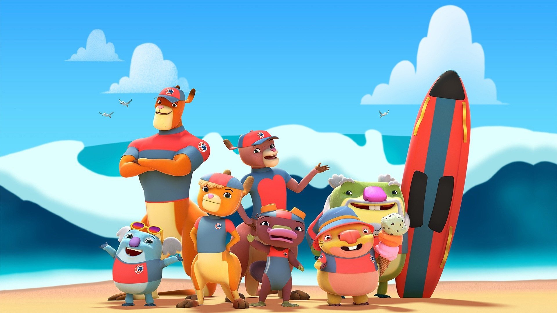 Kangaroo Beach Background