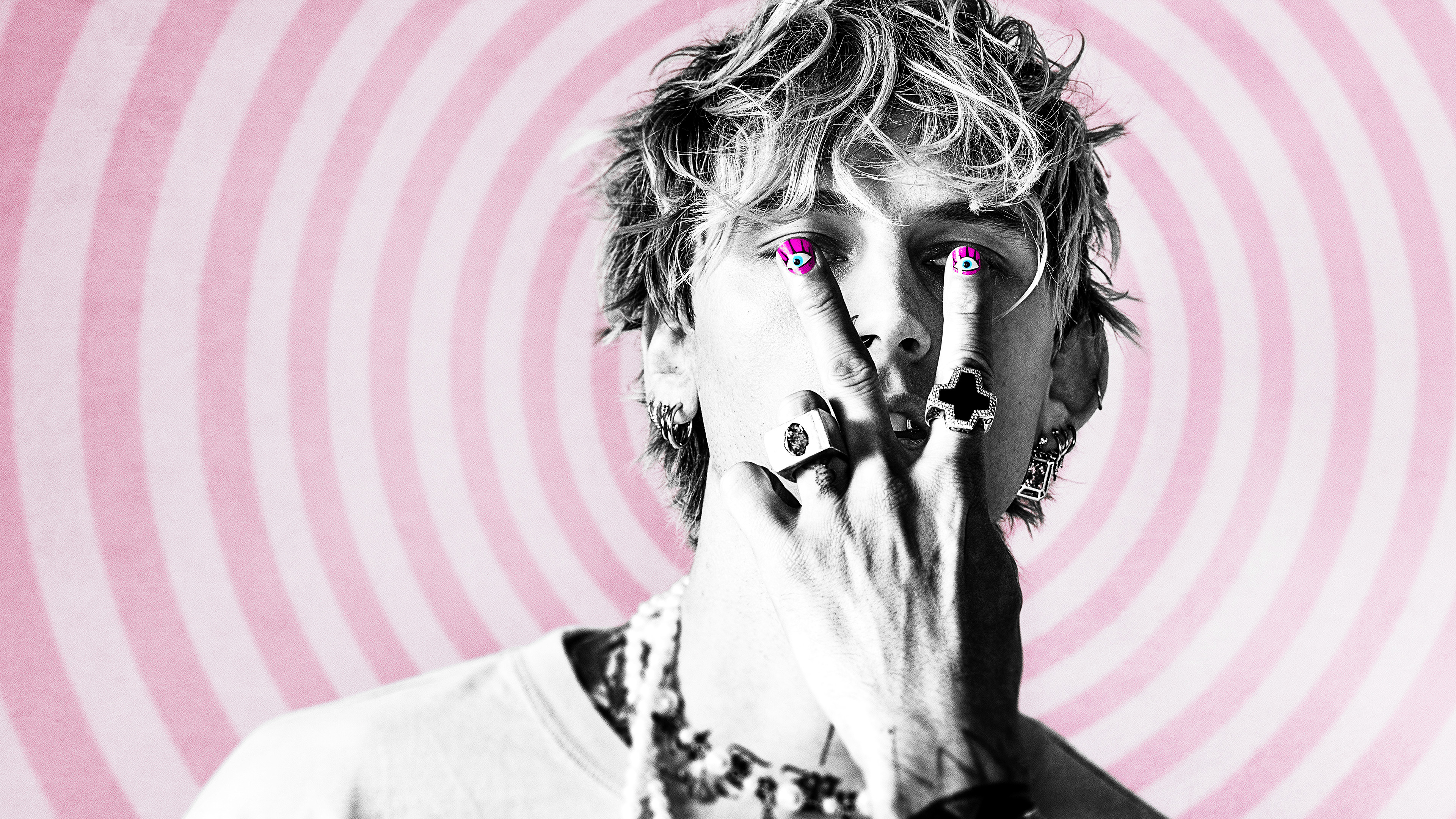 Machine Gun Kelly's Life In Pink Background