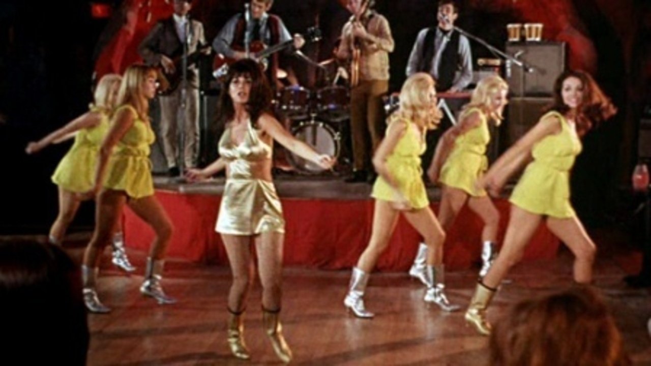 Girl in Gold Boots Background