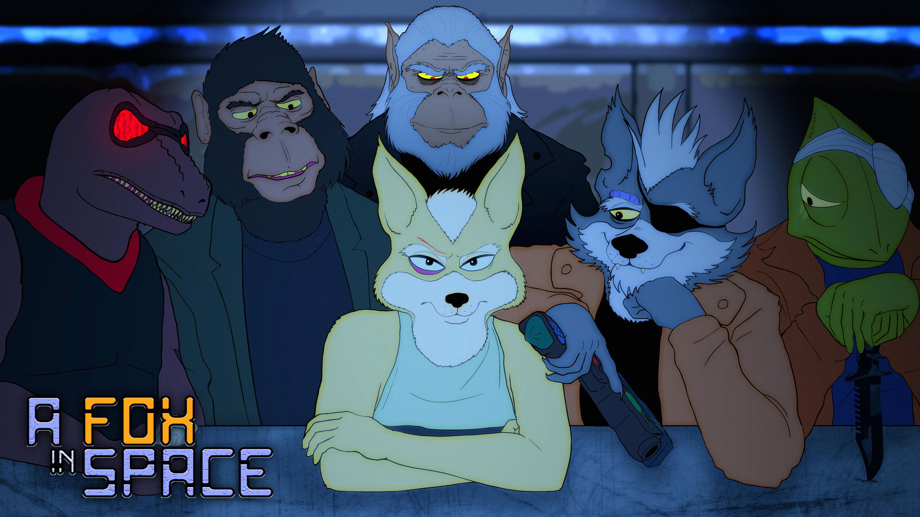 A Fox in Space Background