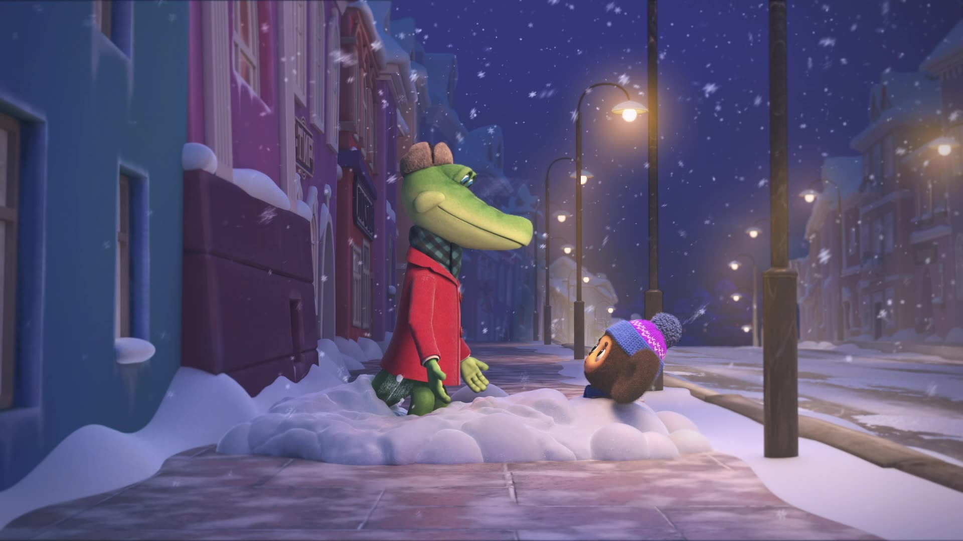 Cheburashka. The Secret of the Holiday Background