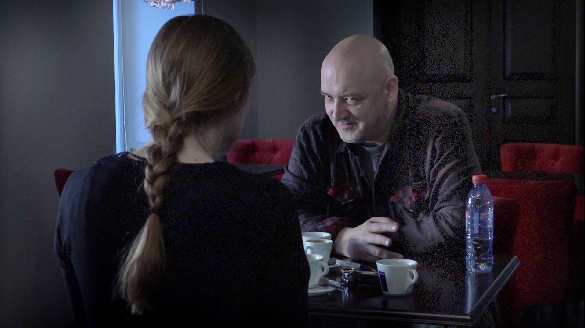 Through the Black Glass Background