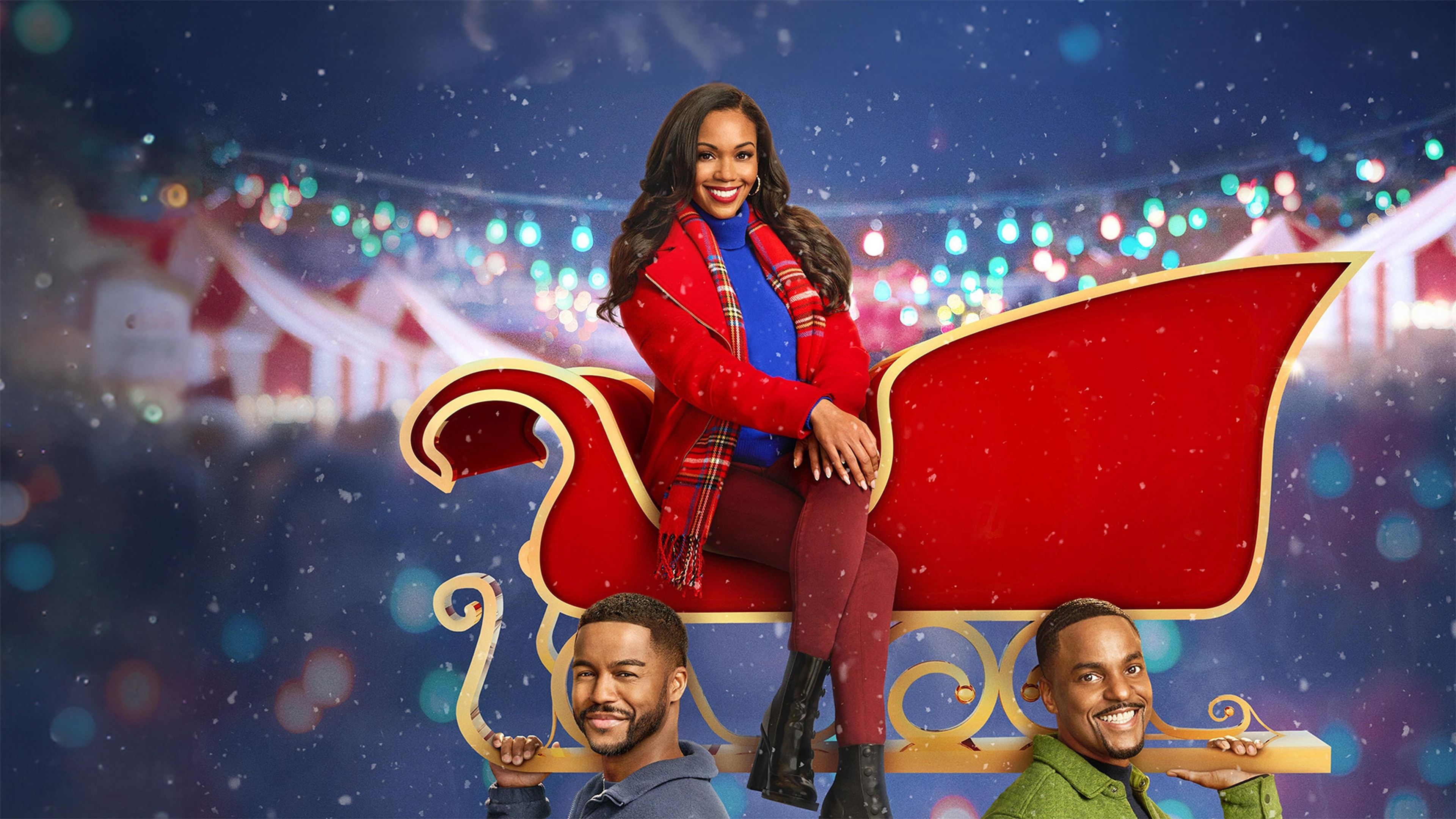 Christmas with a Kiss Background