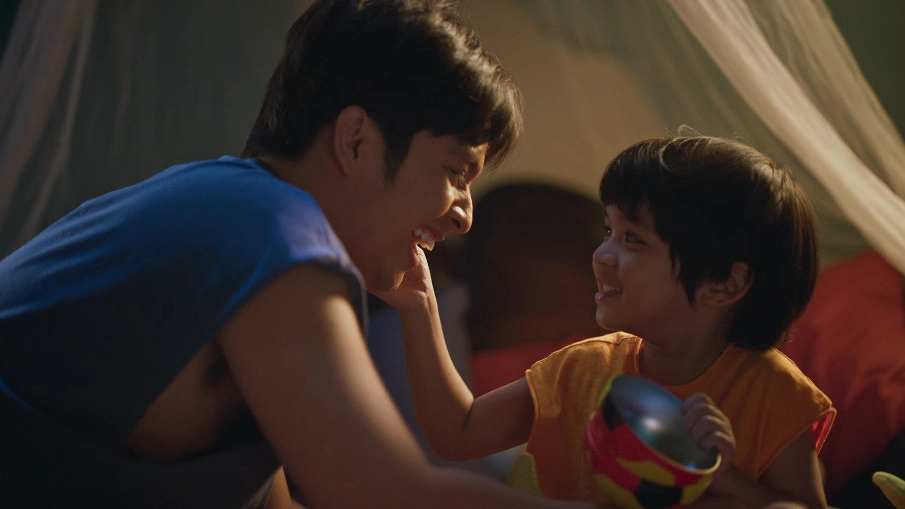 Two Blue Hearts Background