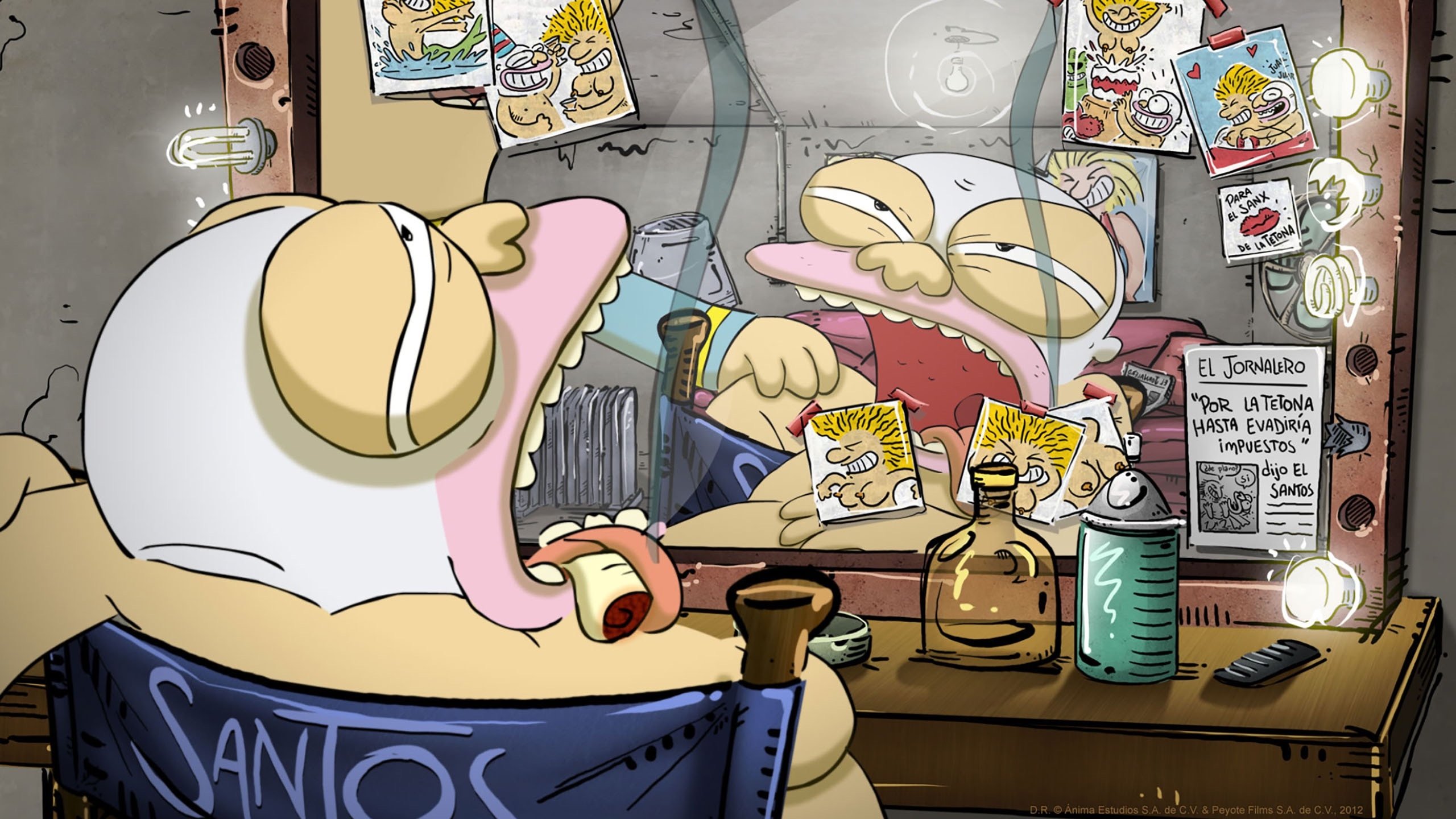 El Santos vs la Tetona Mendoza Background