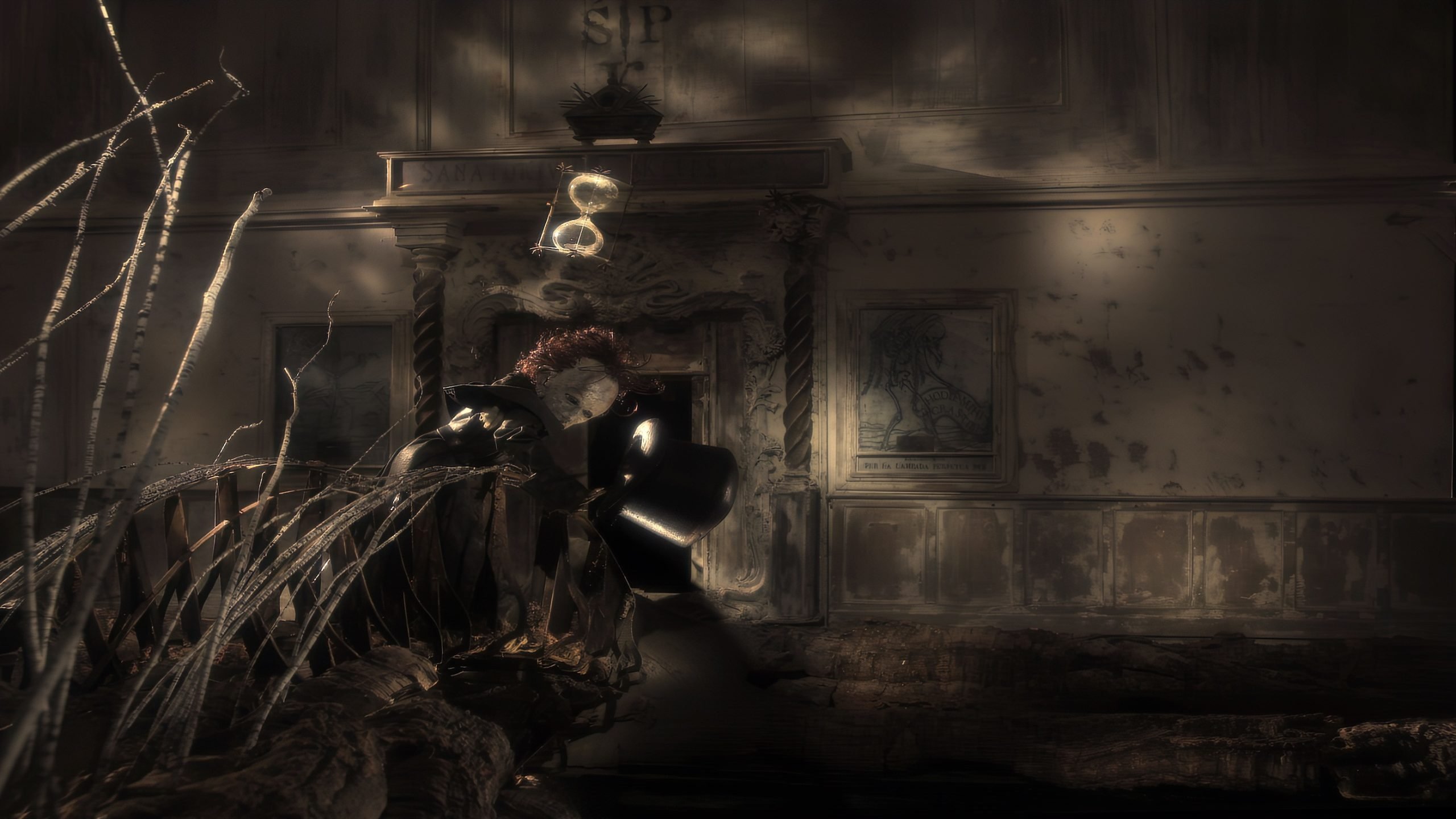 Sanatorium Under the Sign of the Hourglass Background