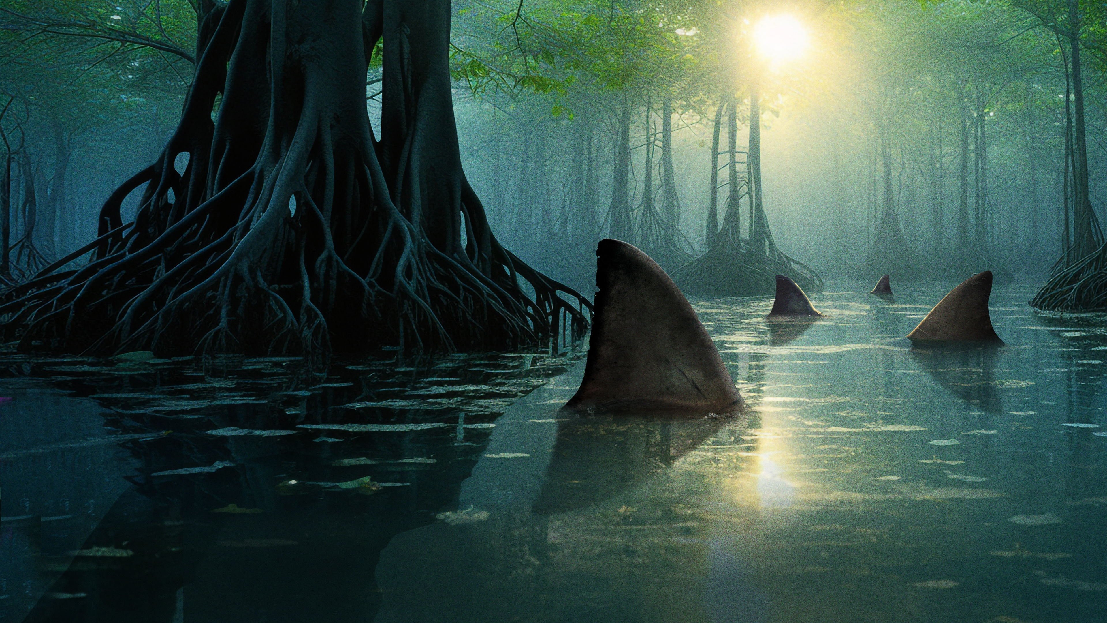 Sharks of the Dead Zone Background