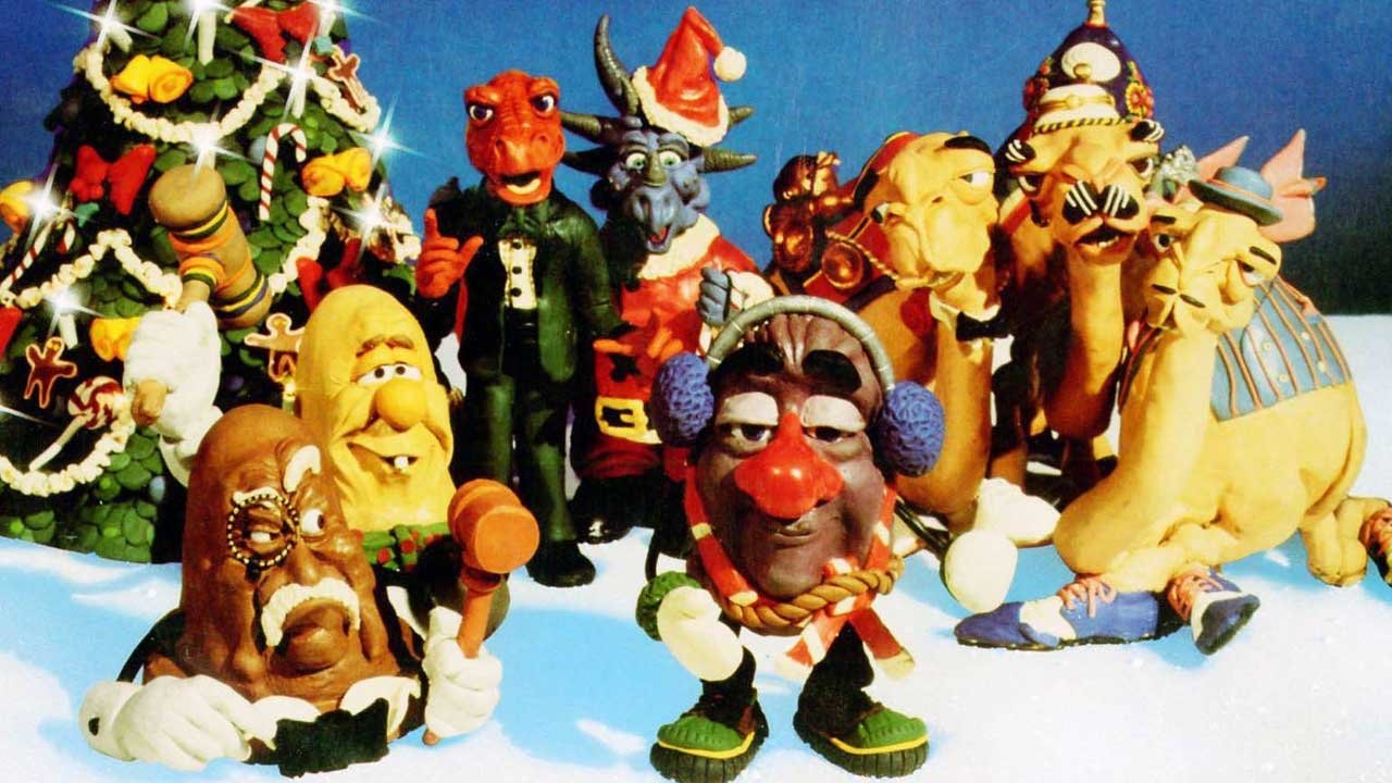 A Claymation Christmas Celebration Background
