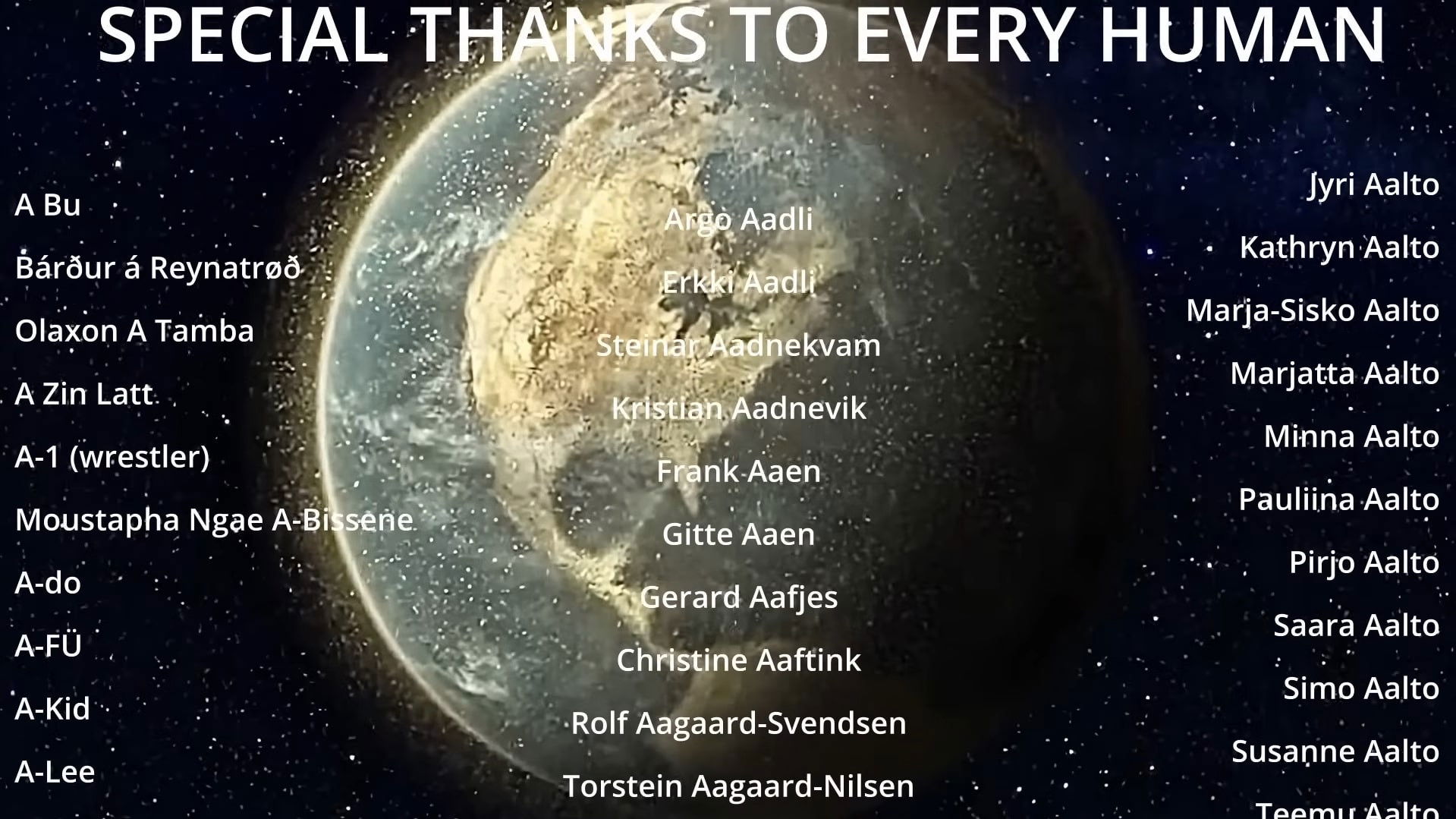 Earth End Credits (Extended) Background