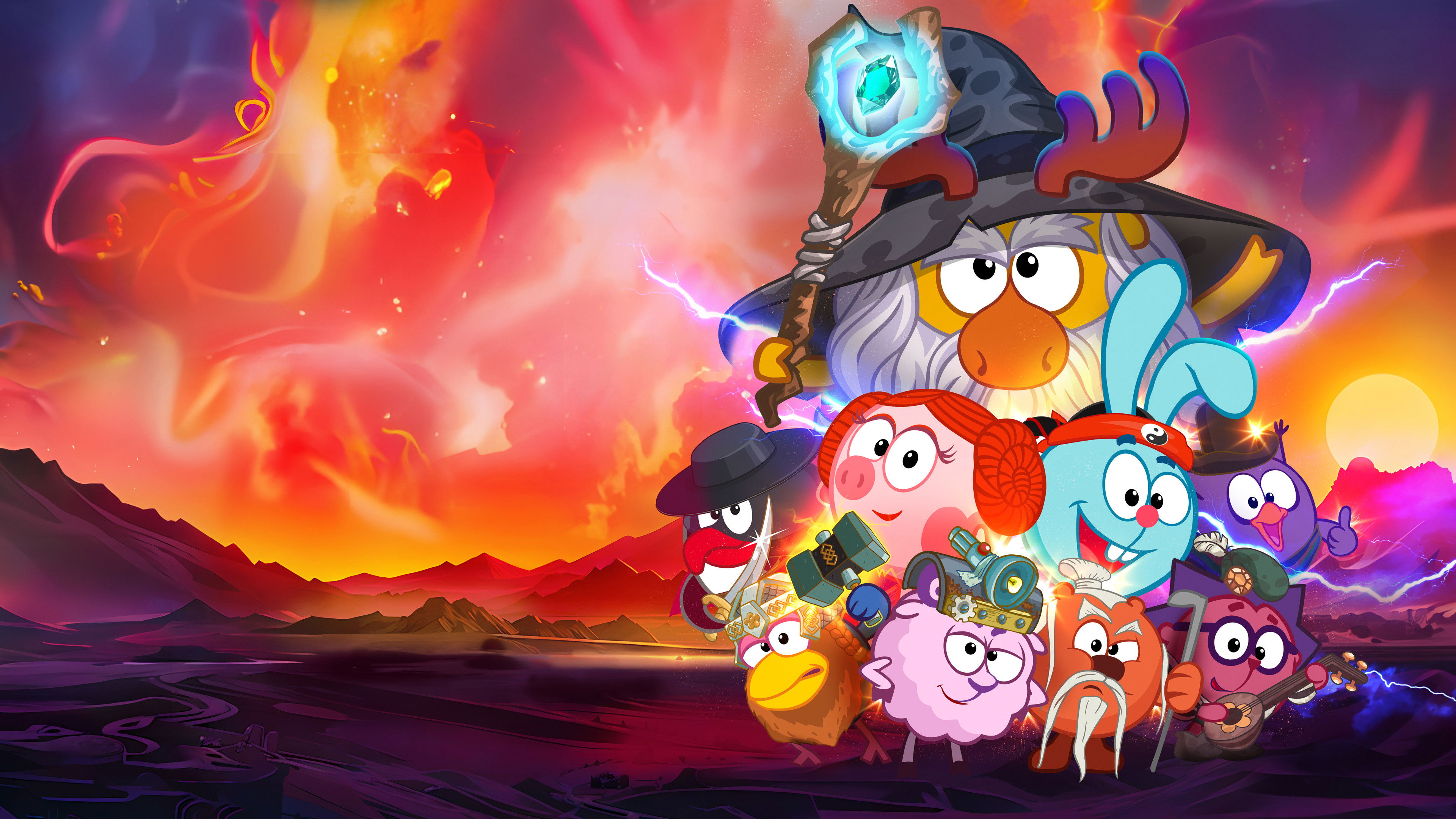 Kikoriki are Making a Movie Background